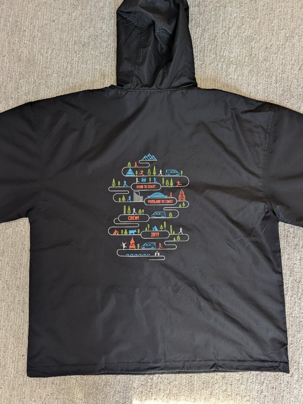 Champion Hood to Coast Portland to Coast 2019 Crew Windbreaker XL